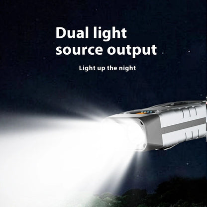 Bikight SD12 Dual Light LED Keychain Flashlight With COB Sidelight Multifunctional Clip Headlamp Magnetic Maintenance Light Outdoor Camping Tent Light USB Rechargeable LED Work Lamp