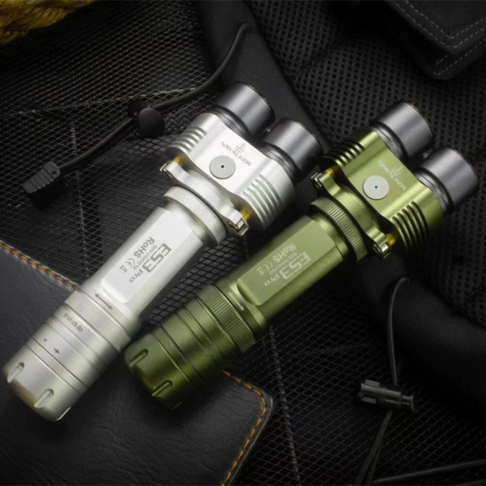 Niwalker ES3 Pro 3500LM CW & NW Multipurpose Powerful 21700 Flashlight Type-C Rechargeable Multi Light Sources Strong Light LED Torch