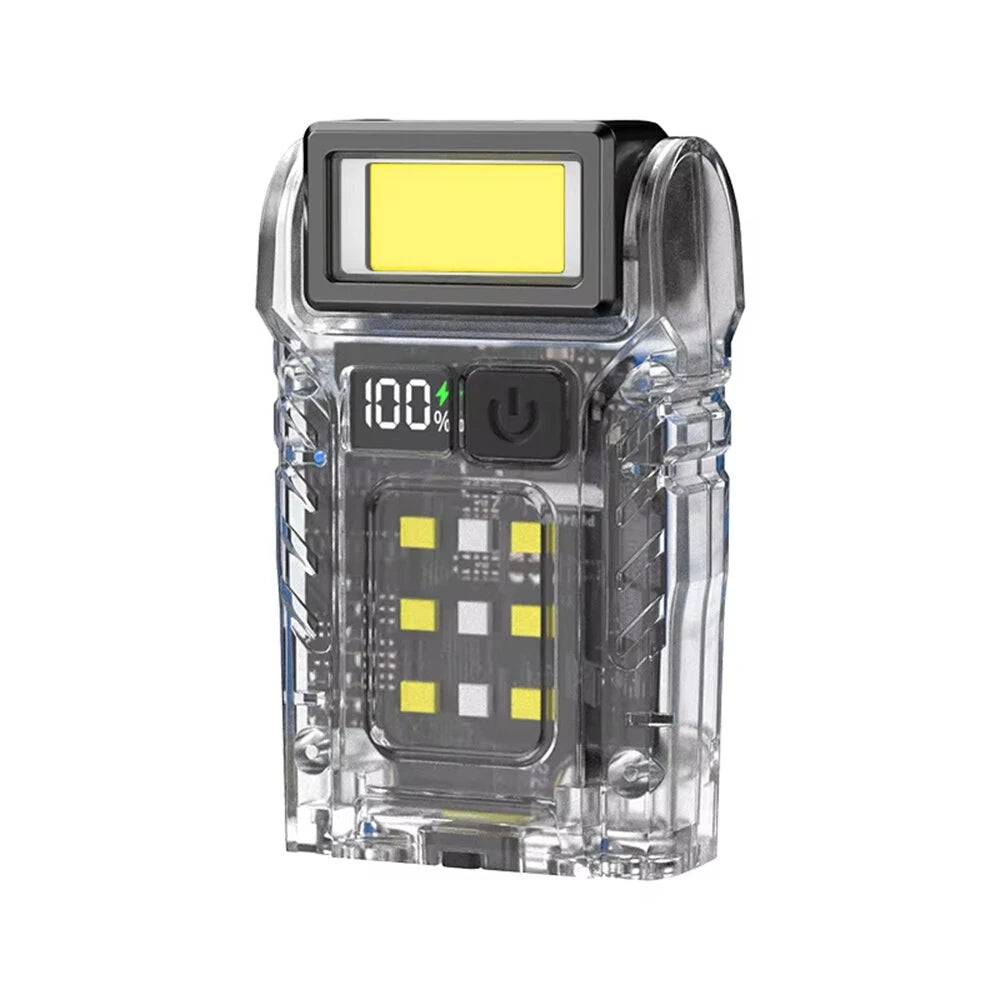 Multifunctional Work Light USB-C Rechargeable Outdoor Tourch Portable COB+LED Powerful Flashlight for Camping Fishing Walking