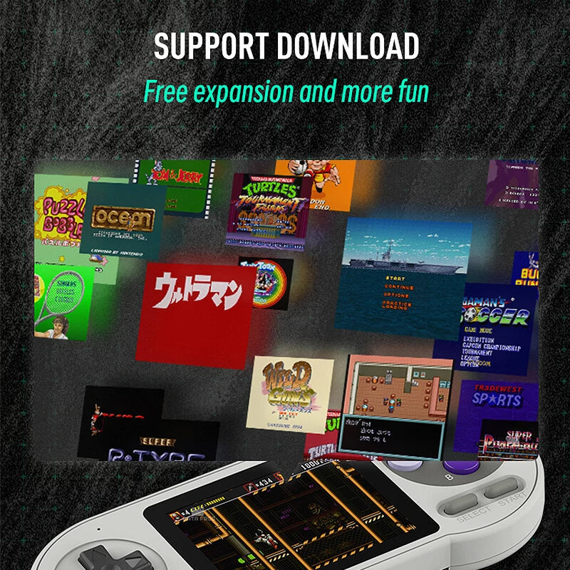 DATA FROG SF2000 Classic Retro Portable Mini S7 Game Console with Joystick 3 inch IPS Handheld Game Console Player Built-in 6000 Games Retro Games Support AV Output