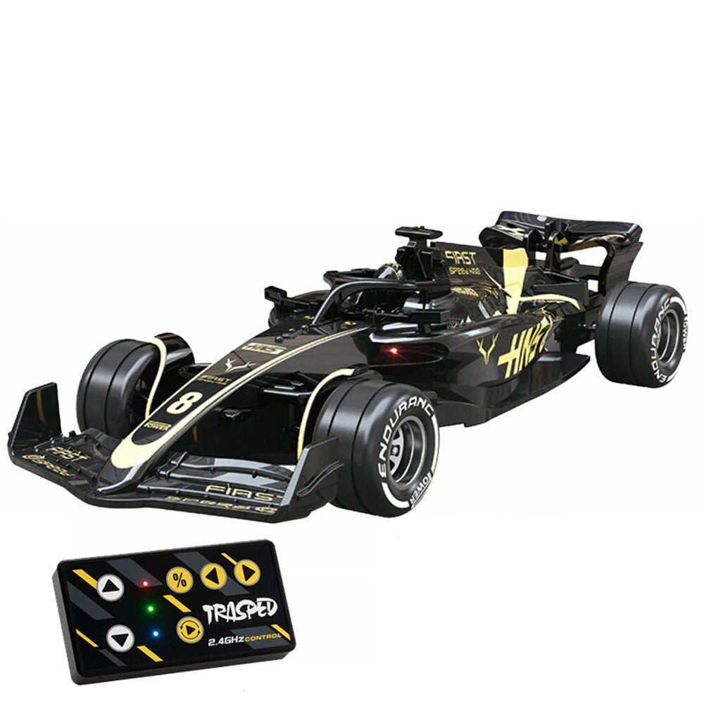 TRASPED HG4-234 RTR 1/64 2.4G Mini RC Car F1 Formula Racing Alloy Shell Three Speed Support App Remote Control LED Light Highly Simulated Classic Desktop Vehicles Models Toys Collection Gift for Children