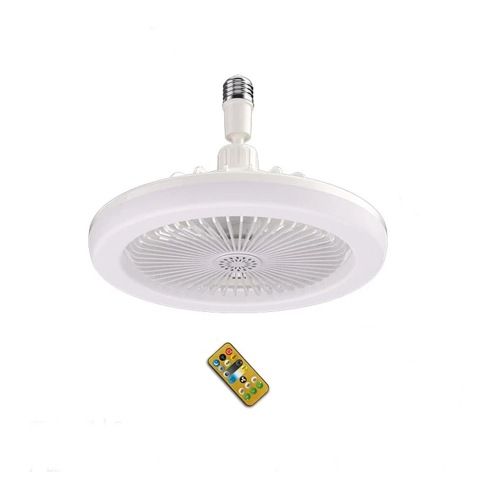 E27 Ceiling Fan Light Brightness & Color Temperature Dimmable 3-Speed Wind with Remote Control for Living Room Dining Room