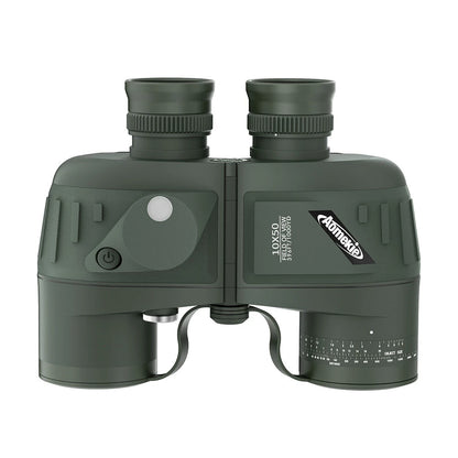 [EU Direct] AOMEKIE Powerful 10X50 Binoculars HD Military Marine Bird Watching Waterproof Telescope With Internal Rangefinder & Compass Telescope Night Vision Binoculos Teleskop AO3015B