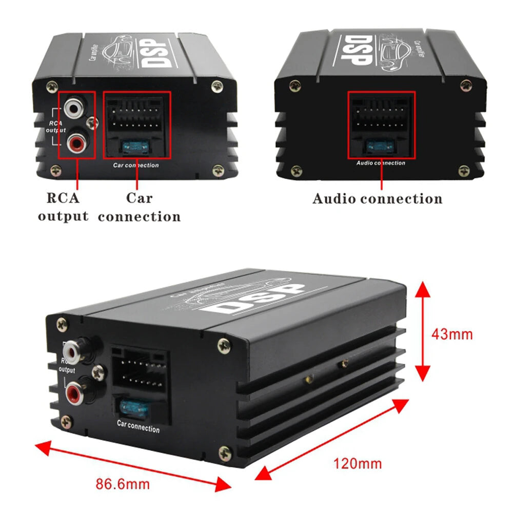 4 Channel Car Amplifier Class A/B Power Technology 200W RMS Power DSP Solution High 4 Load 20Hz-20kHz Frequency Range