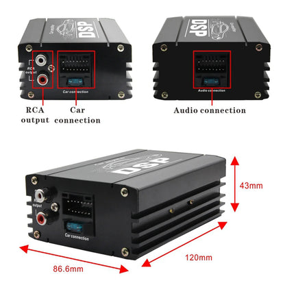 4 Channel Car Amplifier Class A/B Power Technology 200W RMS Power DSP Solution High 4 Load 20Hz-20kHz Frequency Range
