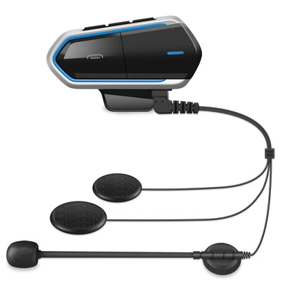 QTB35 Motorcycle Bluetooth Helmet Headset Wireless Music Headphone Over-ear Stereo Headset V5.0 Waterproof
