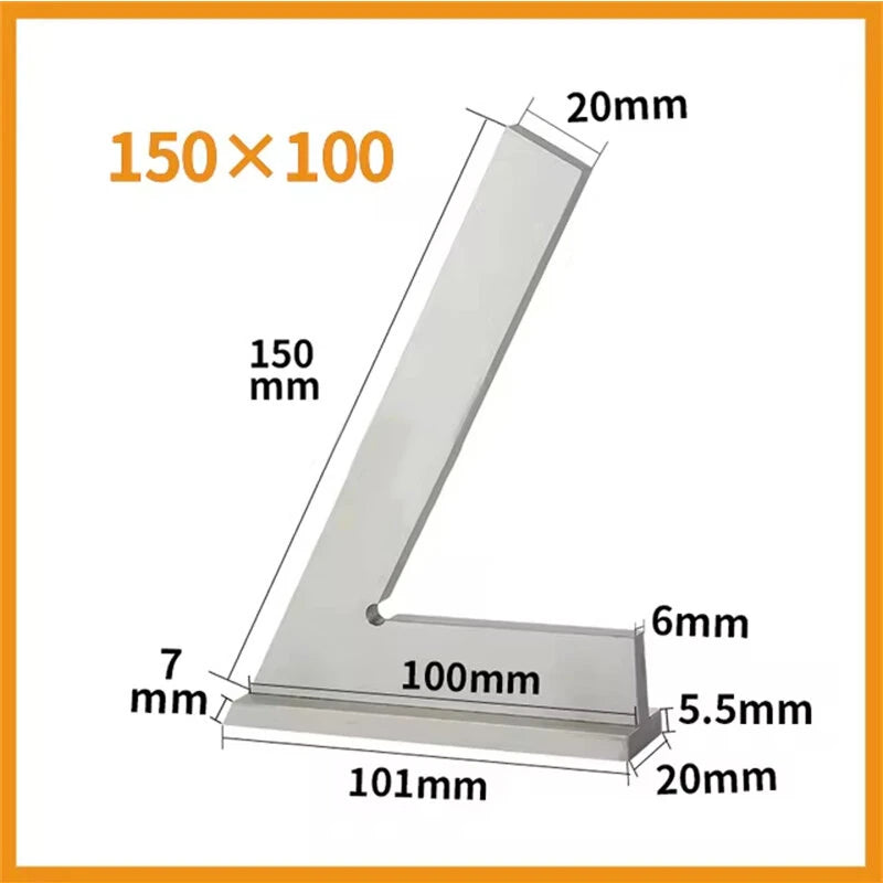 ETOPOO Machinist Carpenter Engineer 60 Degree Angle Ruler Measuring Ruler Corner Ruler With Seat Woodworking Tool