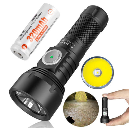 Lumintop GT NANO V3.2 405M EDC Thrower Flashlight with 10300 Battery, Mini Size 720LM High Power Output USB C Rechargeable Mini Torch Powerful Camping Lantern, 10750 Battery Optional