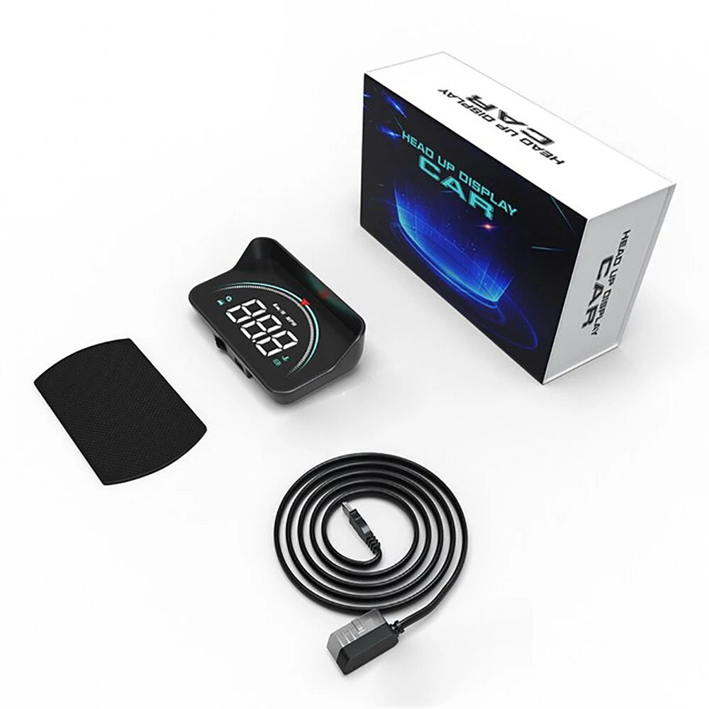 Geyiren M8 OBD2 HUD Head-up Display Car Digital Speedometer Smart System Speed Mileage Water Temp RPM Projector for Car Glass