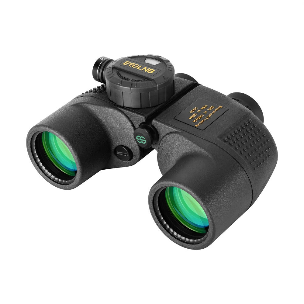 [EU Direct] ESSLNB ES3078 10X50 Powerful Marine Binoculars Military Level With IPX7 Waterproof BAK4 Prism For Rangefinder Compass Low Light Night Vision HD Waterproof Telescope