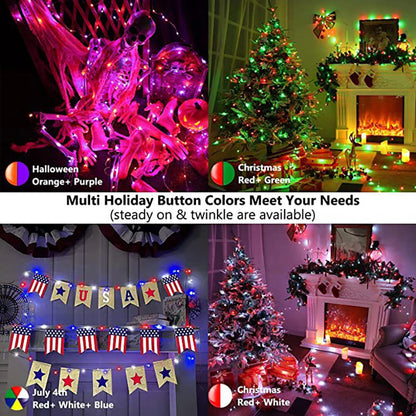 LIXINCORDA 5m~20m Smart RGBIC LED String Lights Music Sync IP68 Waterproof APP/Remote/Voice Control With Alexa/Google Christmas Decoration