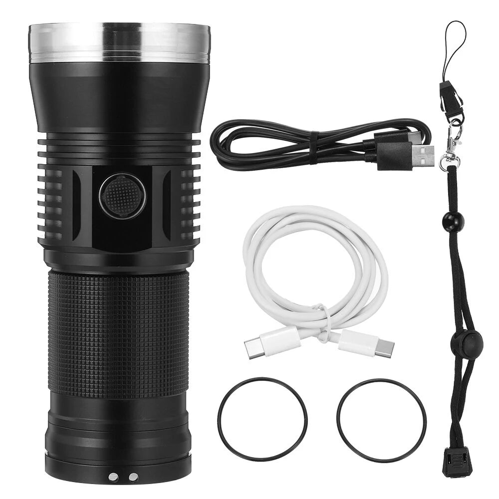 HAIKELITE HK07 XPH50.2 23000LM 6500K 7 LED Flashlight Super Bright 6 Modes Type-C Charging Searchlight Power Bank