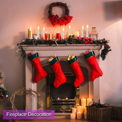 Elfeland 12pc Magical Wand Remote Control Candles Flameless Floating LED Fairy Lights with Invisible Wire for Halloween Christmas Party Decor