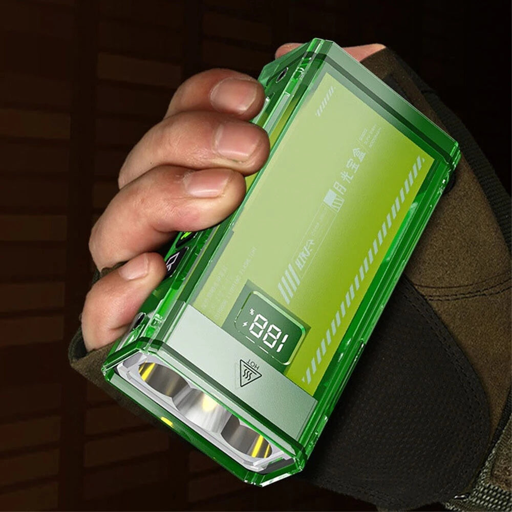 SEEKNITE S300 3600LM Ultra Bright Moonbox Flashlight Type-C Rechargeable 3000mAh Outdoor Camping Fishing Light Source Multi-function Power Bank Function EDC Tool LED Torch Lamp