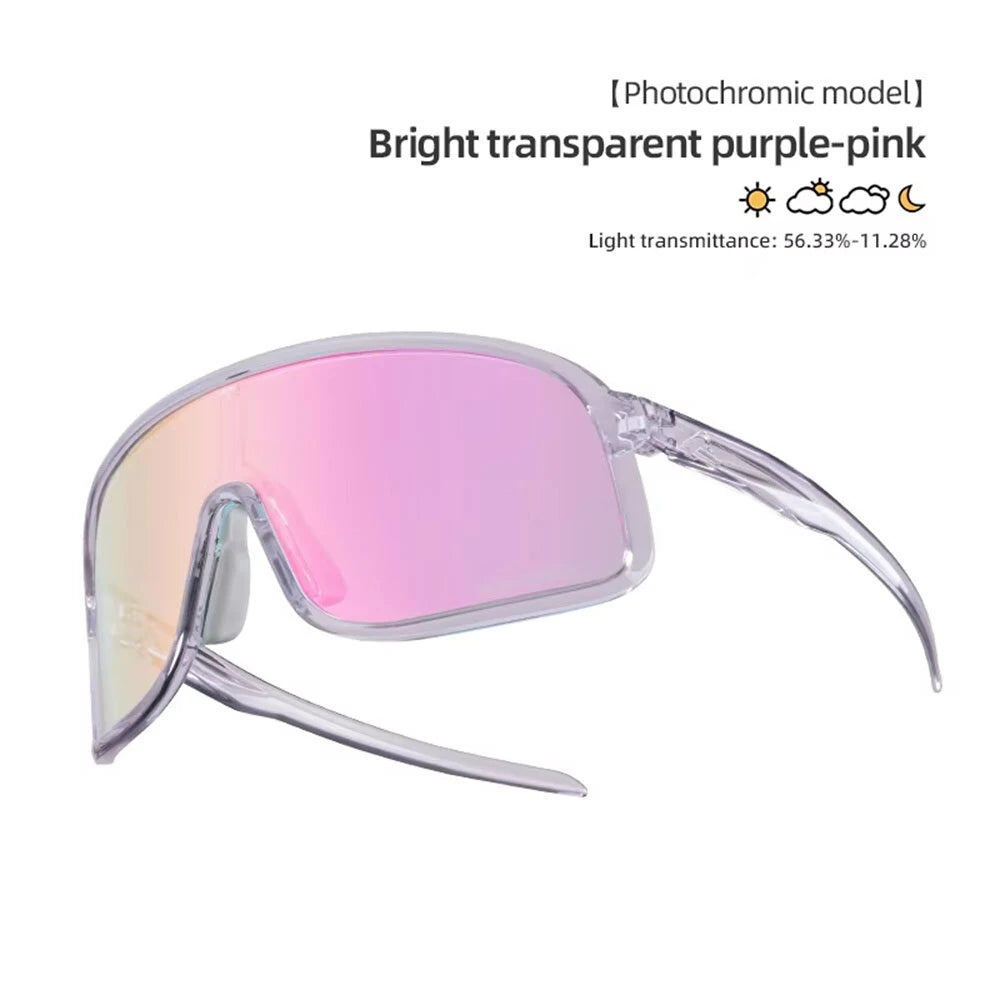ROCKBROS SP350 Photochromic Cycling Goggles Anti-Fog HD Large-frame Lens Outdoor Sports UV400 Protection Sunglasses