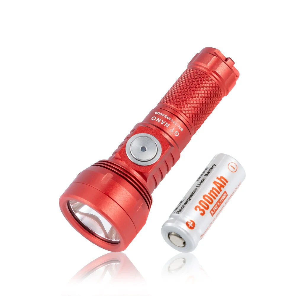 Lumintop GT NANO V3.2 405M EDC Thrower Flashlight with 10300 Battery, Mini Size 720LM High Power Output USB C Rechargeable Mini Torch Powerful Camping Lantern, 10750 Battery Optional