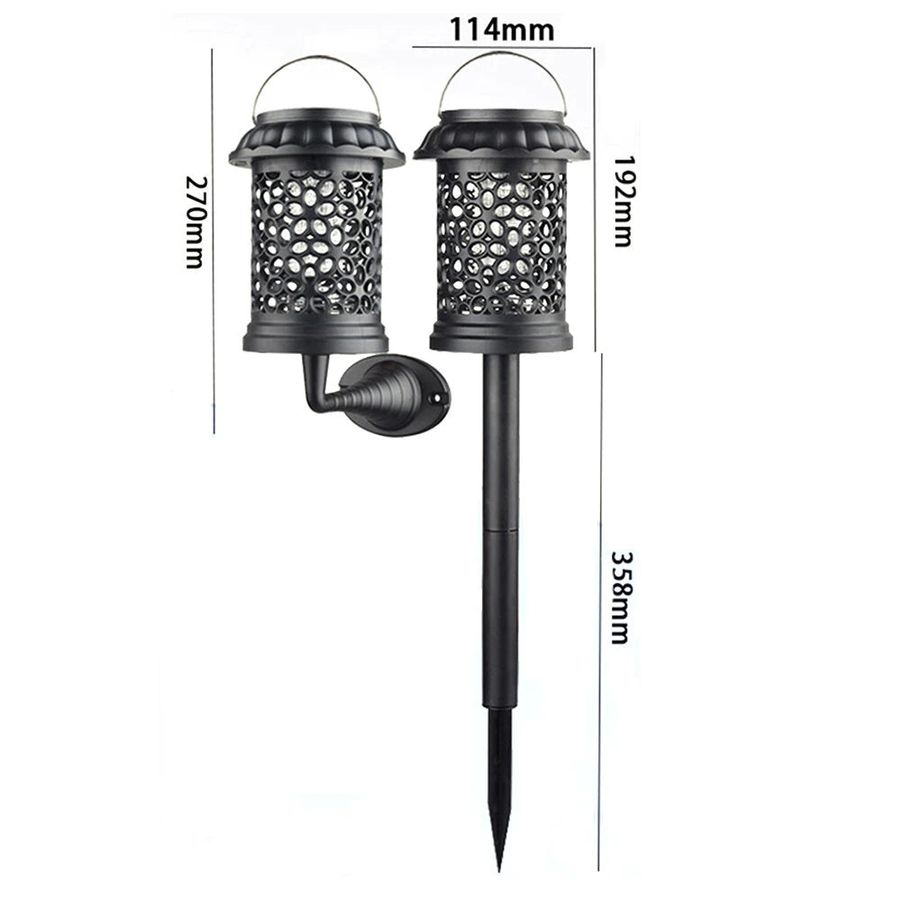 Elfeland Solar Powered Mosquito Killer Lamp Outdoor Waterproof Lawn Light Bug Zapper Mosquito Trap Garden Light 3 Mounting Methods