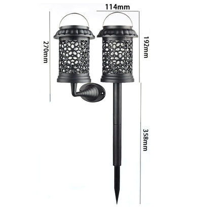 Elfeland Solar Powered Mosquito Killer Lamp Outdoor Waterproof Lawn Light Bug Zapper Mosquito Trap Garden Light 3 Mounting Methods