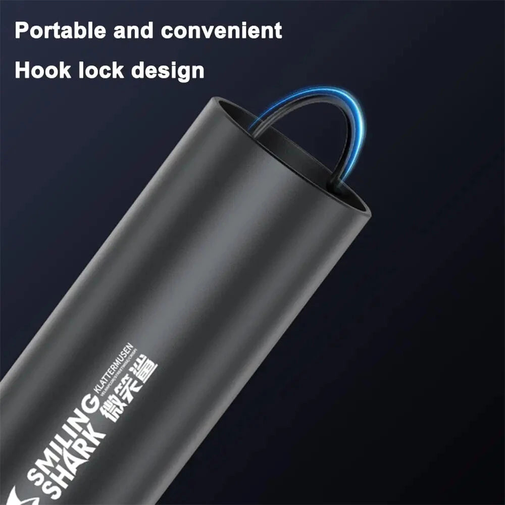 Smiling Shark 2in1 Strong Flashlight Multi-color Mood Light USB Rechargeable Built in Battery Multi Functional LED Torch, Portable For Outdoor Night Riding Camping Fishing Walking