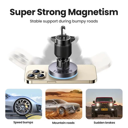 UGREEN Magnetic Car Phone Holder Wireless Charger Stand for Magsafe Car Charger LED Light for iPhone 16 15 14 Pro Max Charging