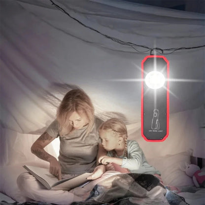 Portable COB LED Flashlight USB Charging Magnetic Lantern Camping Torch Hook Lamp High-Low Modes Lighting Work Light