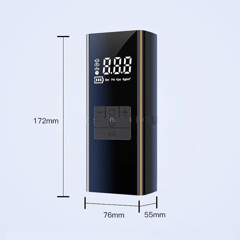 Cordless Tire Inflator Air Compressor Power Bank Portable Digital Tire Pump Fast Inflate Air Pump LED Light for Car Tires Bicycle Ball