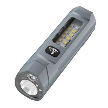 Bikight LY-905 Outdoors Magnetic LED Flashlight with Red LEP Pointer Dual Light Mode 5-Gear Dimming USB-C Recharging 18650 Battery for Outdoor Camping Hiking Emergency Tactical Torch Lamp with Back Backle Clip