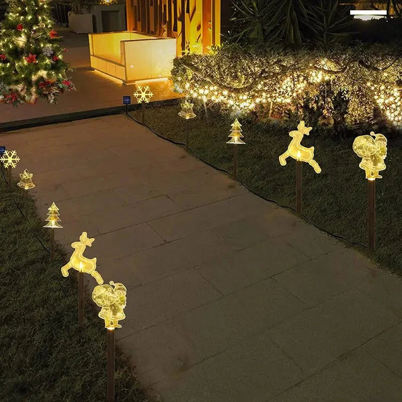 Solar Christmas Stake Light Outdoor Solar Garden Light Solar Landscape Pathway Light For Lawn Patio Yard Waterproof