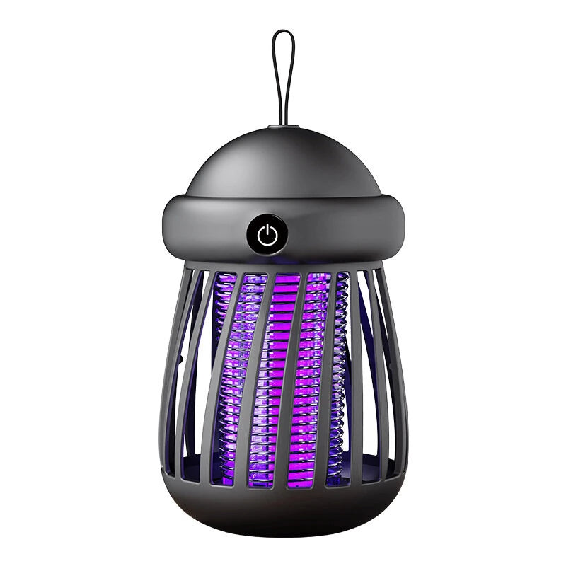 USB Rechargeable Mini UV Mosquito Killer Lamp 360 Coverage 3000V Electric Grid Dual UV & Night Light Modes Portable Indoor/Outdoor Zapper