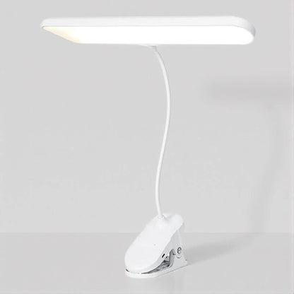 LED Clip-On Desk Lamp 4000mAh Battery Rechargeable 3 Color Temperatures Dimmable Flexible Gooseneck USB Powered