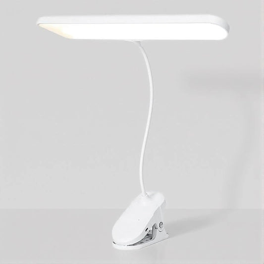 LED Clip-On Desk Lamp 4000mAh Battery Rechargeable 3 Color Temperatures Dimmable Flexible Gooseneck USB Powered