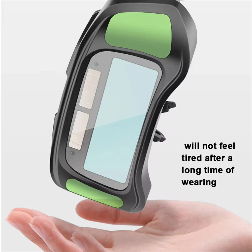 Auto Darkening Welding Goggles Large View Screen Intelligent Dimming Protective Glasses Solar-Powered Adjustable Comfortable Fit for Arc Welding Cutting Grinding Polycarbonate Material