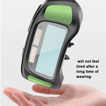 Auto Darkening Welding Goggles Large View Screen Intelligent Dimming Protective Glasses Solar-Powered Adjustable Comfortable Fit for Arc Welding Cutting Grinding Polycarbonate Material