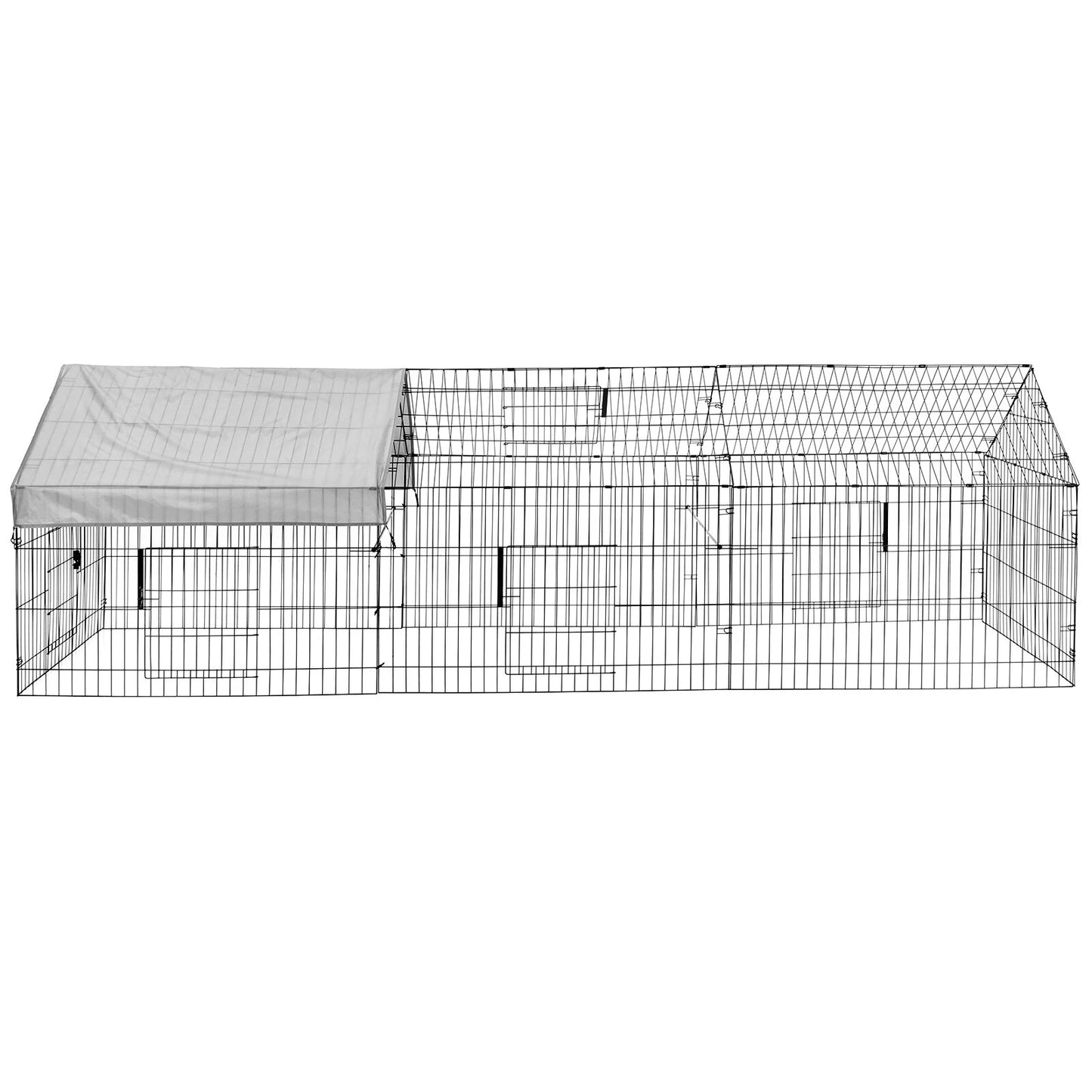 PawGiant 130'' Poultry Chicken Coop Hen House Hutch Backyard Run Nesting Box Outdoor Cage