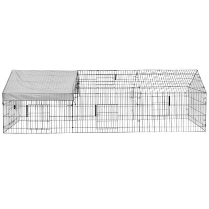 PawGiant 130'' Poultry Chicken Coop Hen House Hutch Backyard Run Nesting Box Outdoor Cage