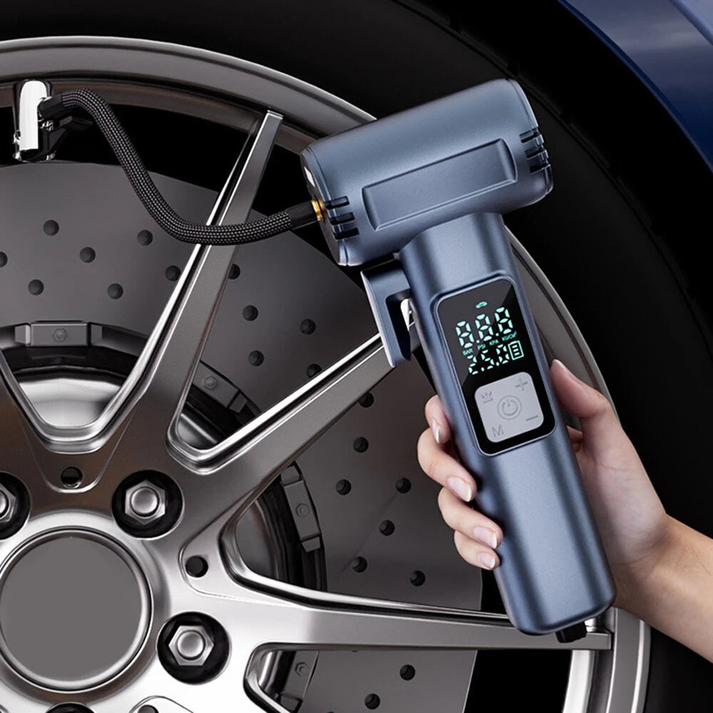 150 PSI Portable Car Inflator Pump Cordless Car Air Pump Electric High Pressure Tire Inflator Built-in Pressure Gauge