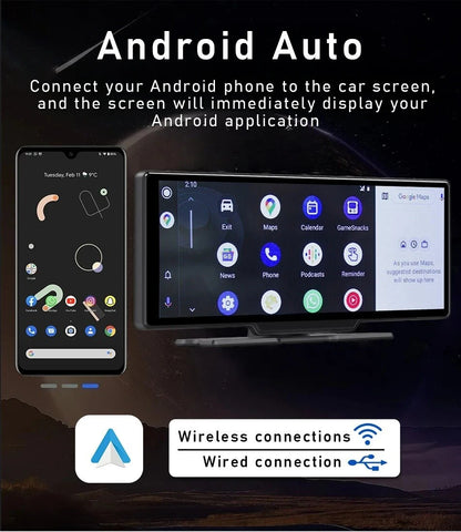 10.26 inch Portable bluetooth Car MP5 Player HD Large Screen Wireless Carplay Car Radio Built-in 1W Speaker