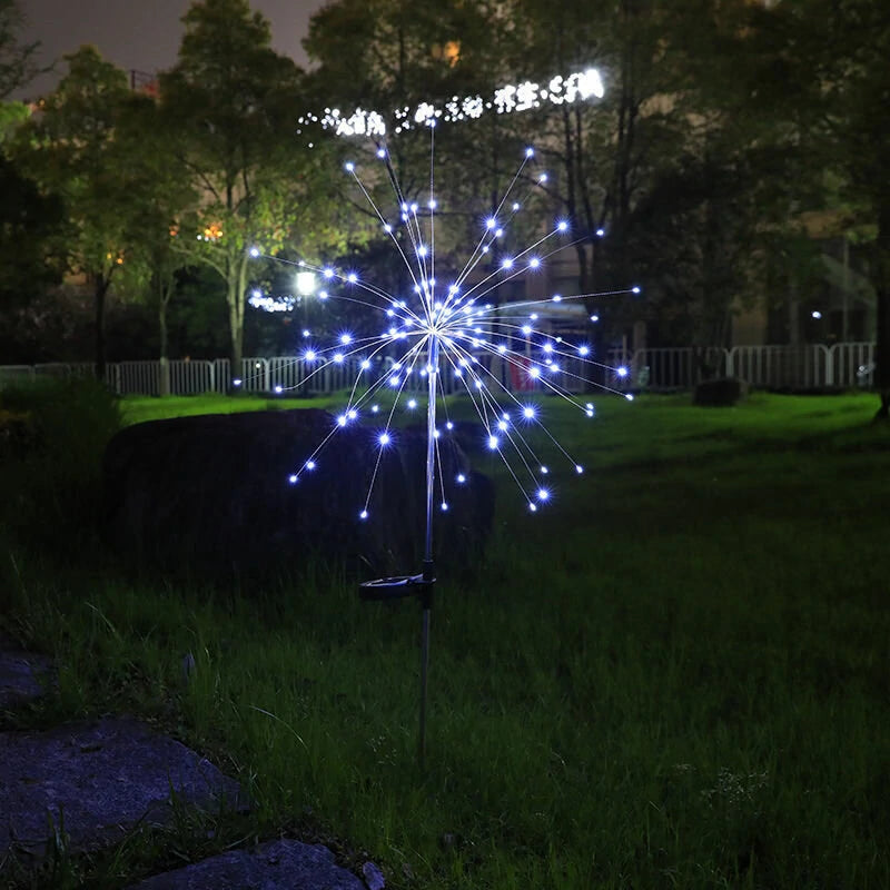 Outdoor Solar Lights 90/120/150LEDs Solar Firework Lamp Garden Decoration Outdoor Lawn Light New Year Christmas Lights