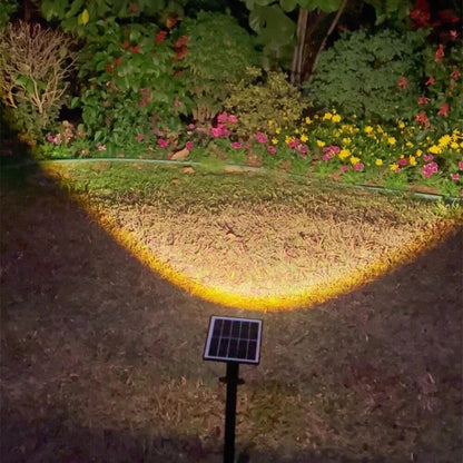 Elfeland Solar Powered LED Lawn Light Spotlight Wall Mounted & In-Ground IP65 Waterproof Outdoor Pathway Light Landscape Lighting