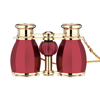 [EU Direct] AOMEKIE A03057R 4X30 Dual Tube HD Telescope Popular Mini Metal Handheld Drama Mirror Portable Retro Stage Drama Telescope