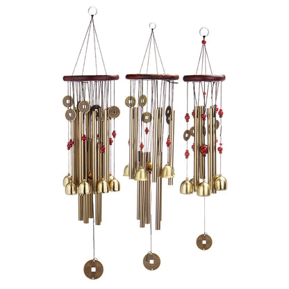 Solid Wood Bronze Metal Air Volume Multi-tube Anti-rust Copper Alloy Wind Chime