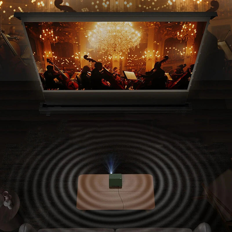 FENGMI WEMAX S5 ALPD Laser Projector 1080P HD 500 ISO Lumens Netflix Certified Smart WiFi Bluetooth Portable Home Theater with 2x5W Dolby Audio HDR10 Auto Keystone & Focus Smart Eye Protection Outdoor Movie Projector for Android iOS