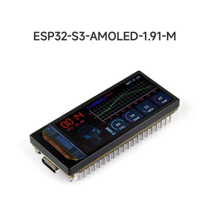 ESP32-S3 1.91inch AMOLED Display Development Board 240536 32-bit LX7 Dual-core Processor Accelerometer Gyroscope Sensor
