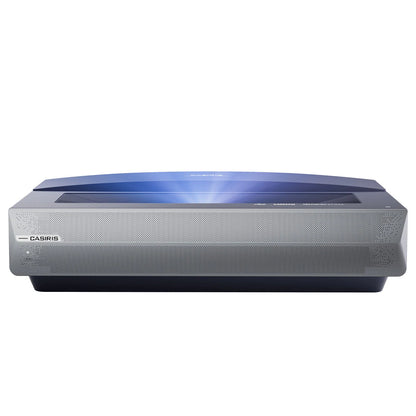 [Include 100" Screen] CASIRIS A6 4K Triple UST Projector with 100" Black Grid Screen Ultra Short Throw 2200 ANSI Lumens Android TV 3+32GB 5G-WIFI DLP 0.47" DMD Bluetooth HDR 10 Dolby Atmos 107% BT Color 3D Home Cinema