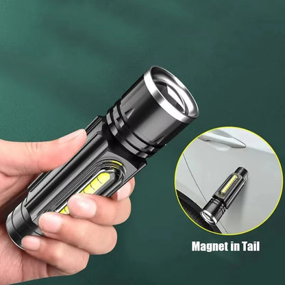 Bikight WL82 X9 LED+COB USB Charging Flashlight Zoomable 5 Modes LED Torch Flash Light Magnetic Attraction Waterproof Outdoor Camping Lantern