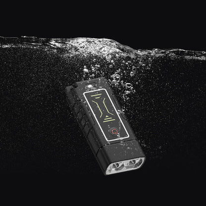 Dual Core LED Flashlight Waterproof Lightweight Rechargeable Outdoor Camping Strong Light Long-range Portable Keychain Light