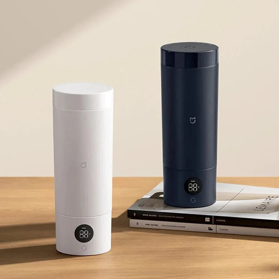 Xiaomi Mijia Portable Electric Heating Cup 2 350mL Temperature LED Thermos 316 Stainless Steel Boiling Cup Kettle For Travel Coffee