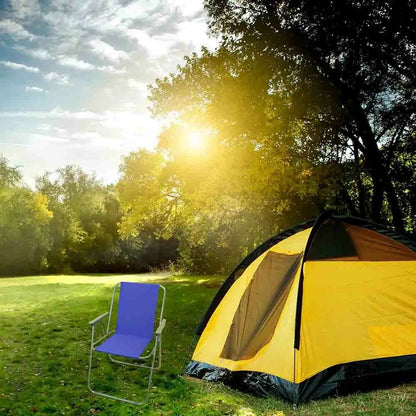 [EU Direct] Rulyt CHAIR-1 Portable Fishing Chair Ultralight Camping Chair | Beach Chair | Garden Chairs 47*51*68 cm with Armrests Blue