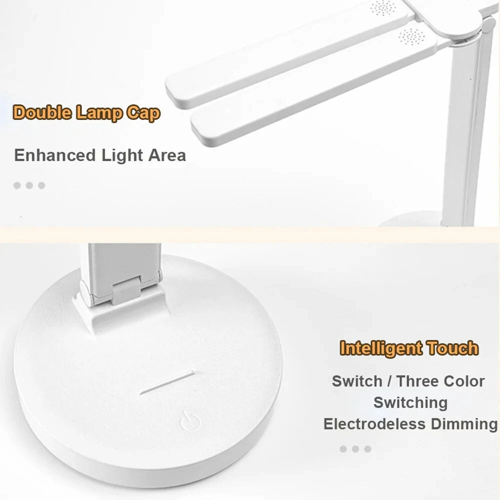 LED Desk Lamp Eye-friendly USB Rechargeable 4000mAh Table Lamp Student Dormitory Reading Lamp Bedroom Lamp