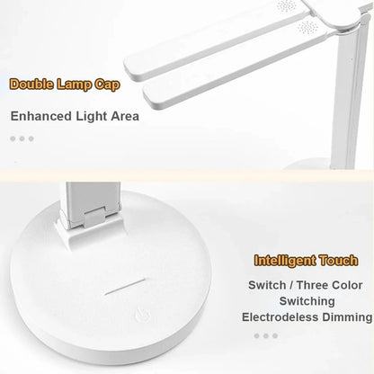 LED Desk Lamp Eye-friendly USB Rechargeable 4000mAh Table Lamp Student Dormitory Reading Lamp Bedroom Lamp